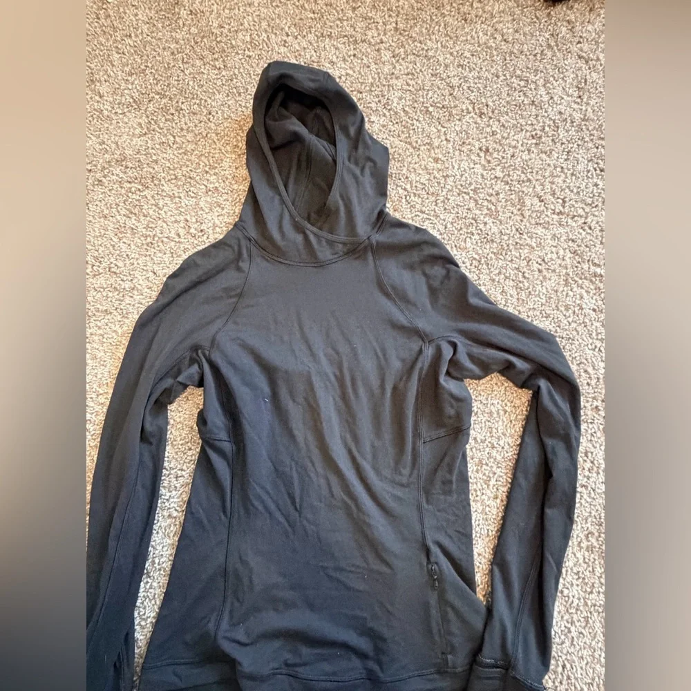 Lululemon Its Rulu Run Long Sleeve Hoodie womens size 6 in black